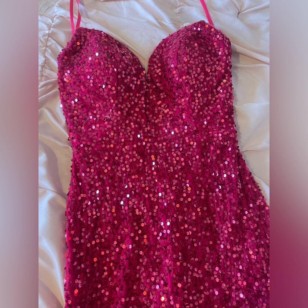Pink strapless prom/party dress - Picture 5 of 6